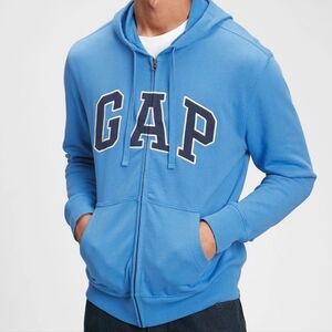 Gap Spell Out Full Zip Hoodie Blue XXL